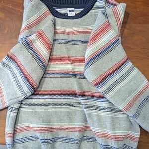 Janie and Jack Blue and Red Striped Kids Sweater